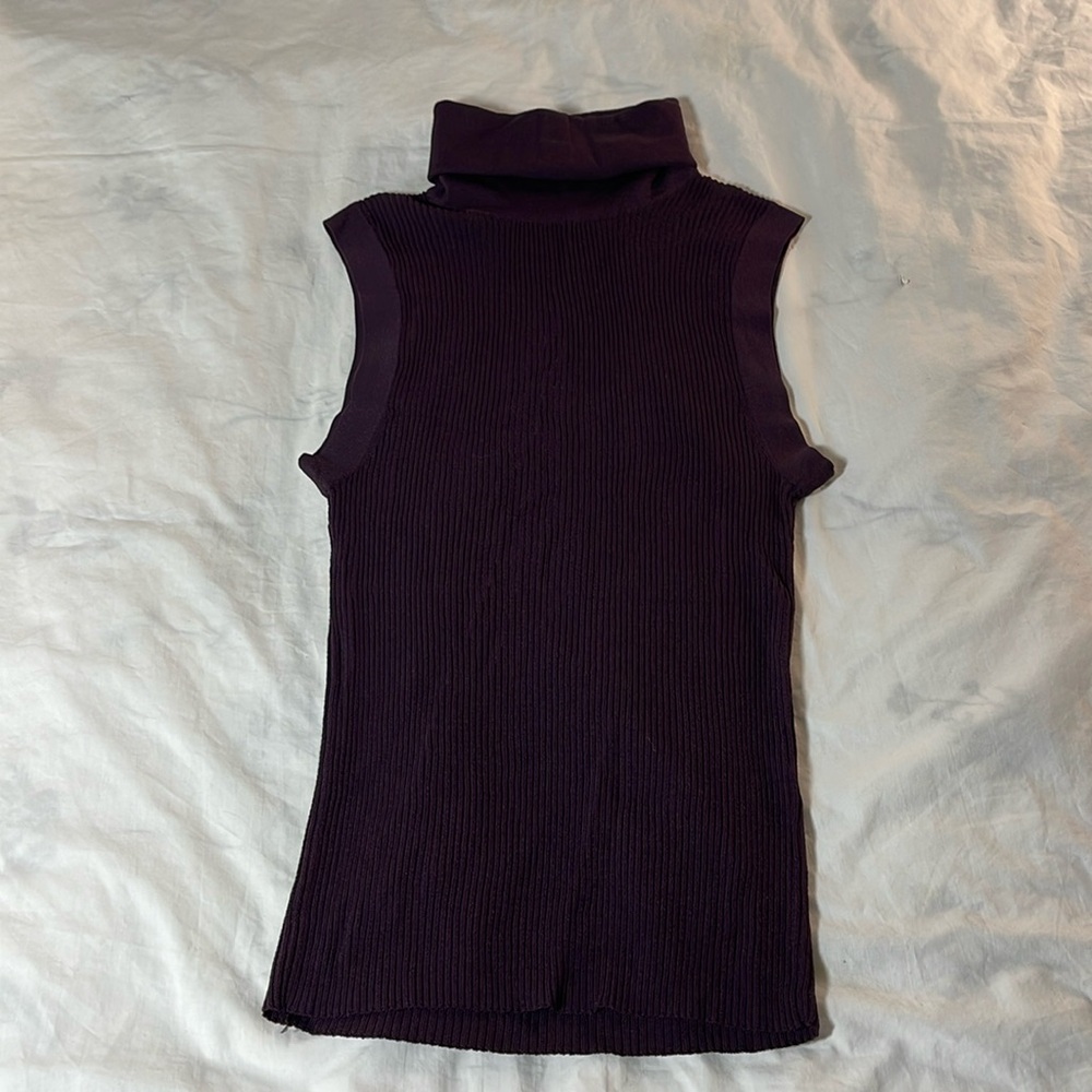 Zara Ribbed Knit Sleeveless Turtleneck